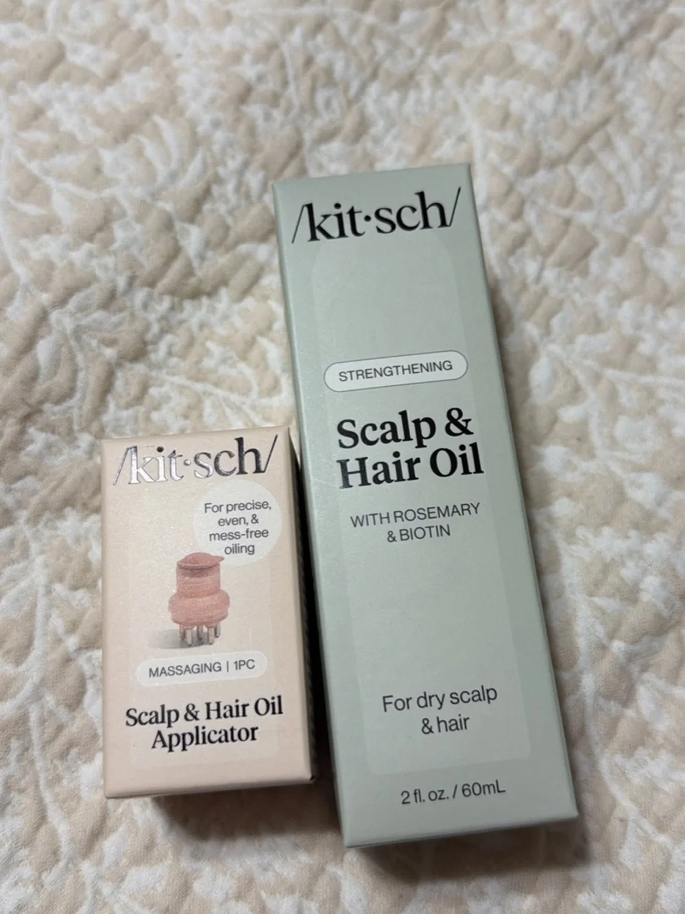 Kitsch Scalp & Hair Oil with Applicator - Sage Green & Blush